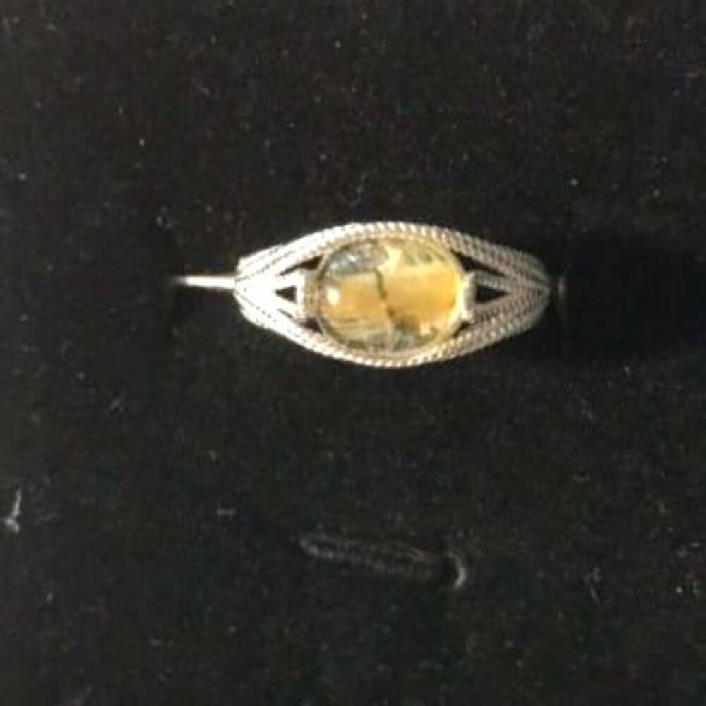 Beautiful Golden Rutile Ring - Adjustable